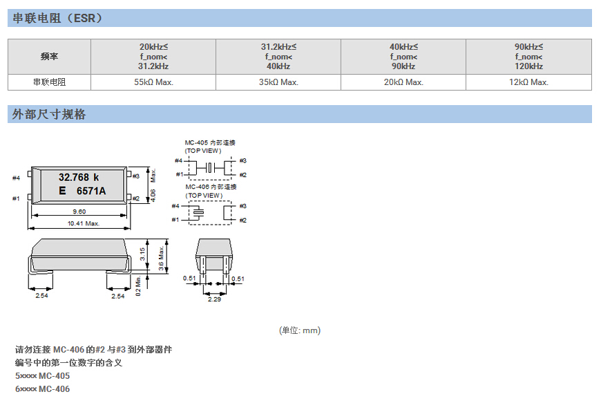 MC-406晶振規(guī)格書