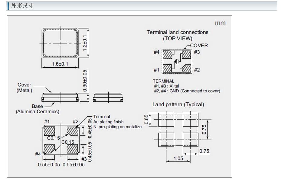 NX1612SA晶振規(guī)格書