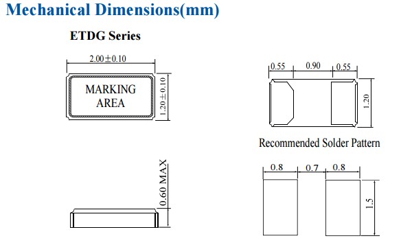 ETDG晶振規(guī)格書