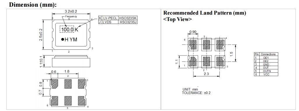 HSO323SJ晶振規(guī)格書